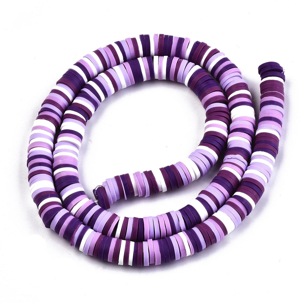 Lilac Purple Polymer Clay Beads