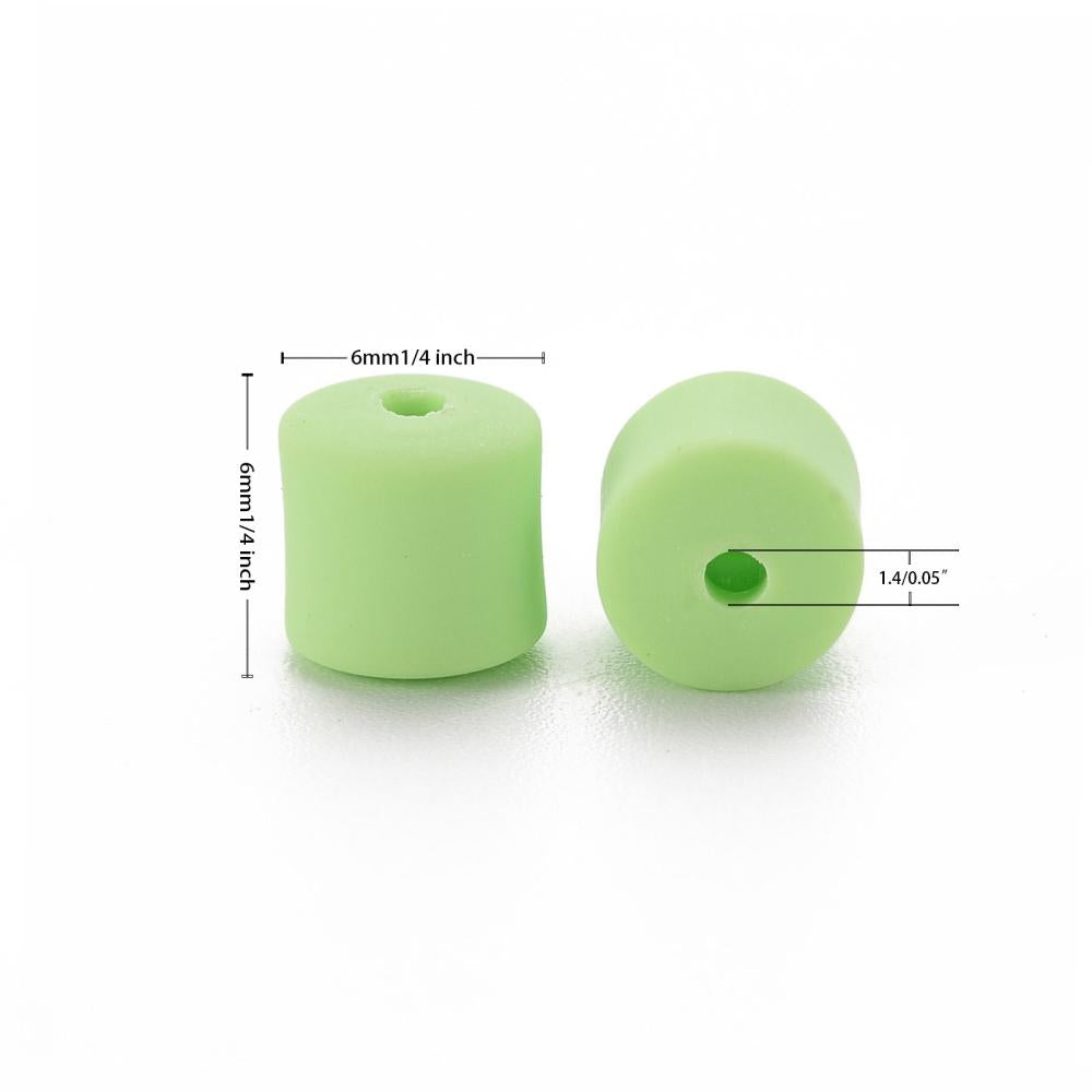 Lime Green Polymer Clay Beads