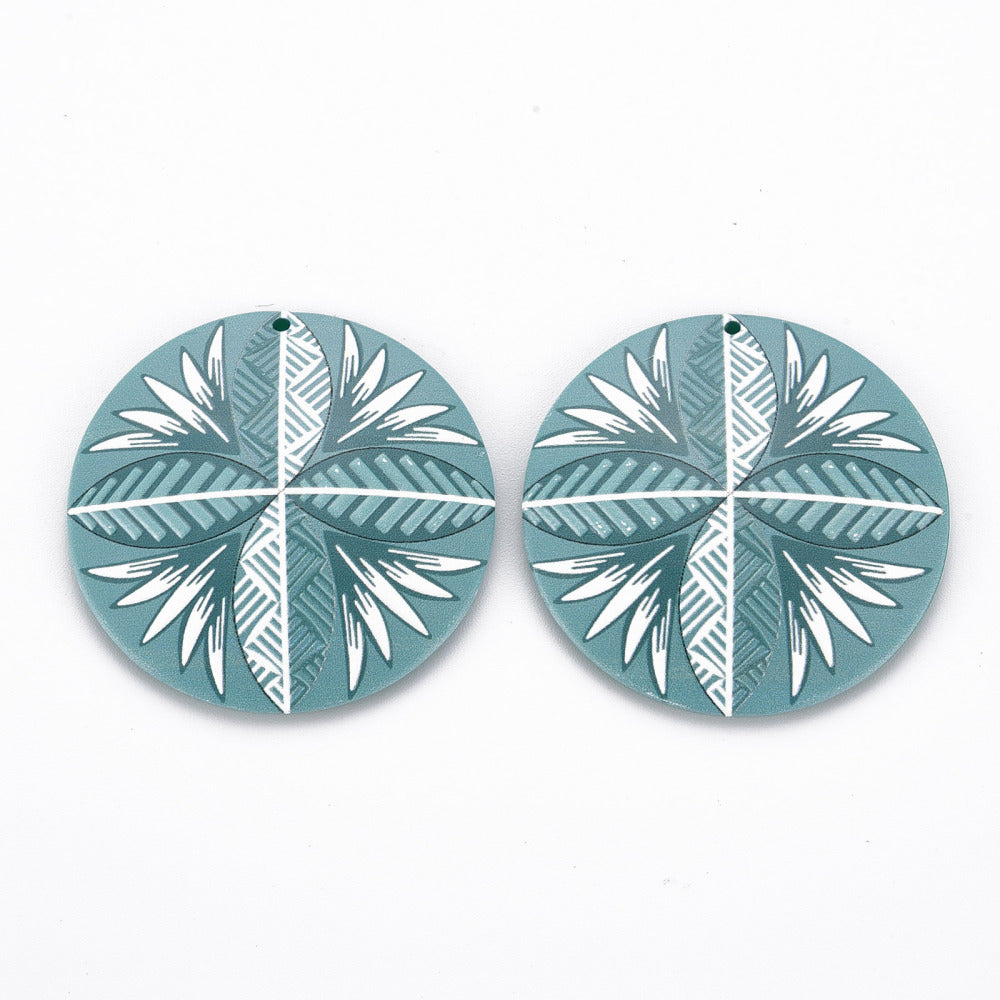 Teal Acrylic Pendants