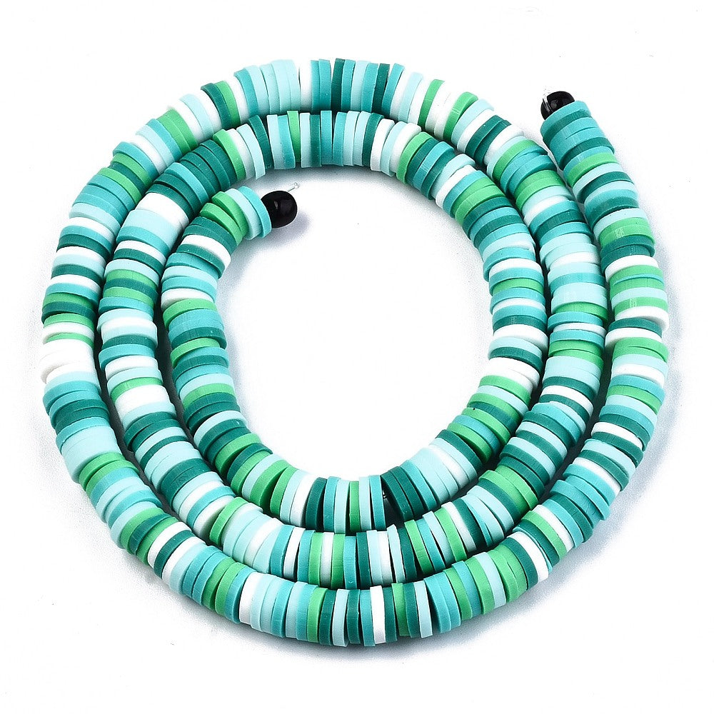 Spring Green Themed Polymer Clay Beads