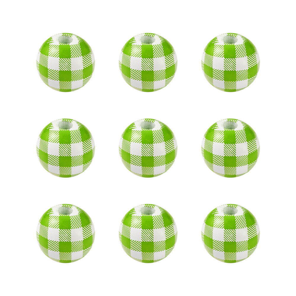 Green Wooden Beads