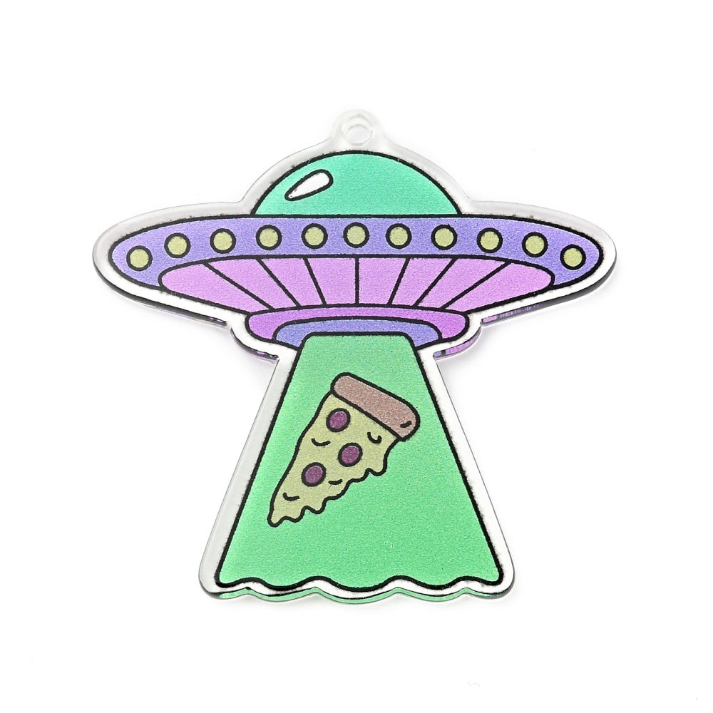 Alien UFO Acrylic Pendant