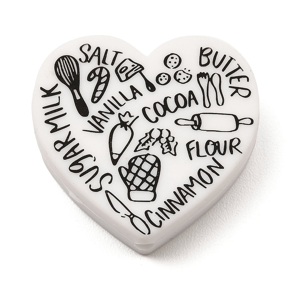 Heart Cooking Silicone Bead