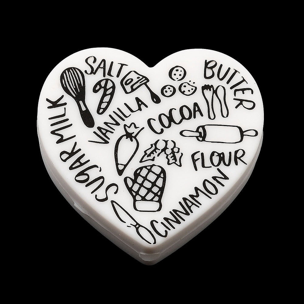 Heart Cooking Silicone Bead