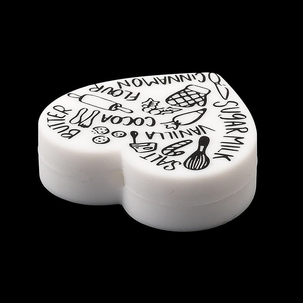 Heart Cooking Silicone Bead