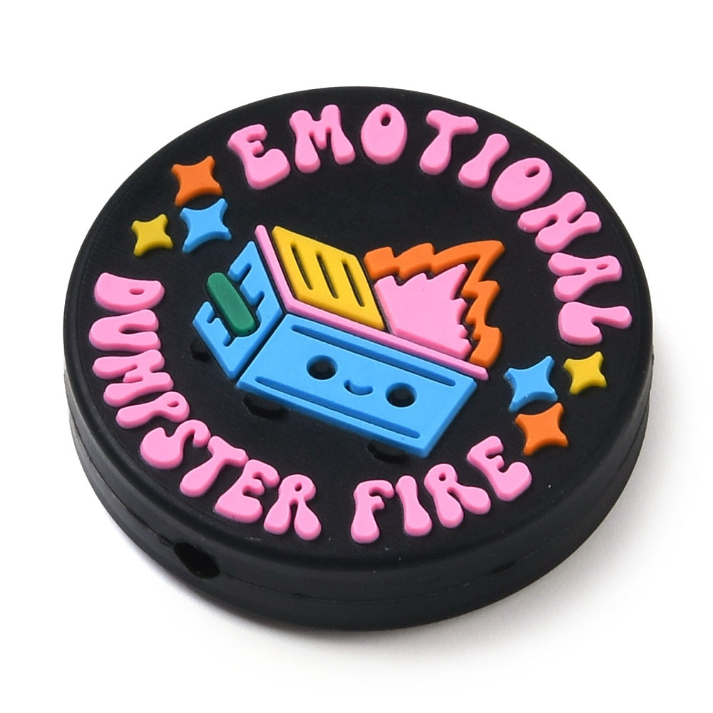Emotional Dumpster Fire Silicone Bead