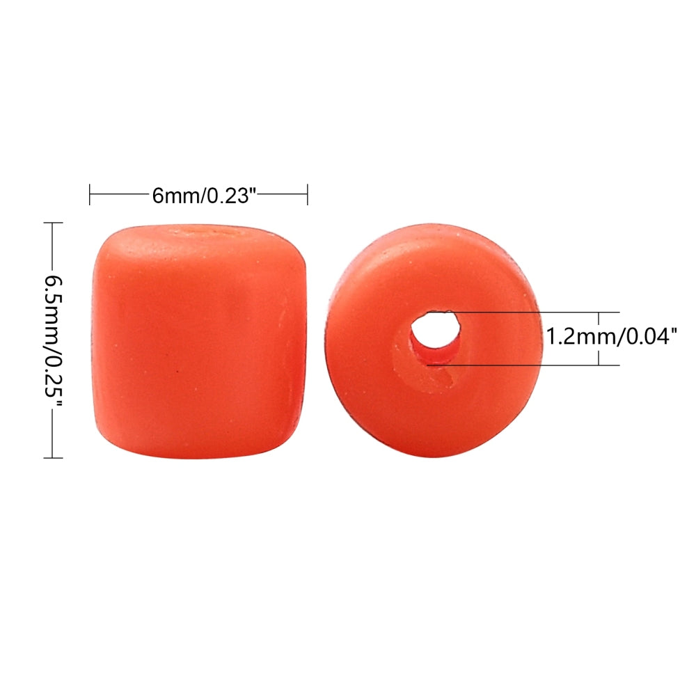 Orange Polymer Beads