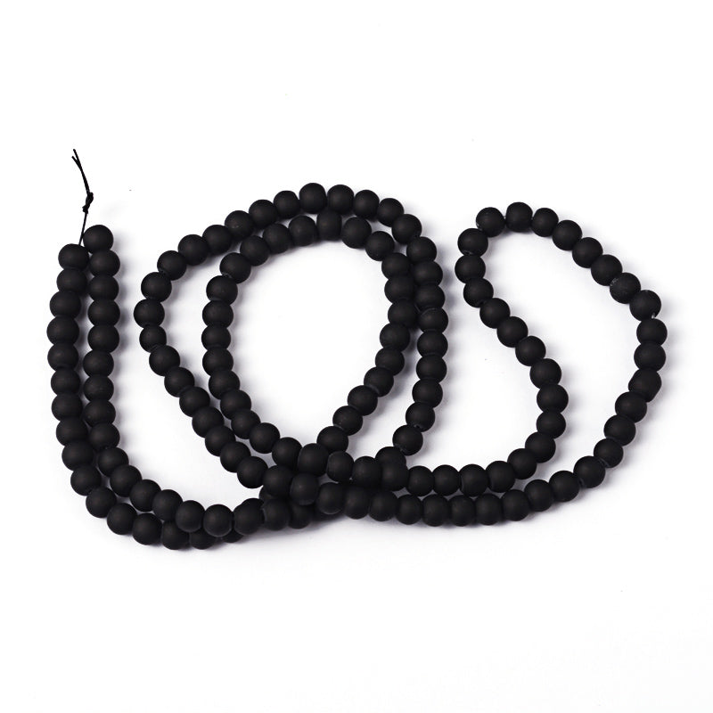 Black Frosted Beads