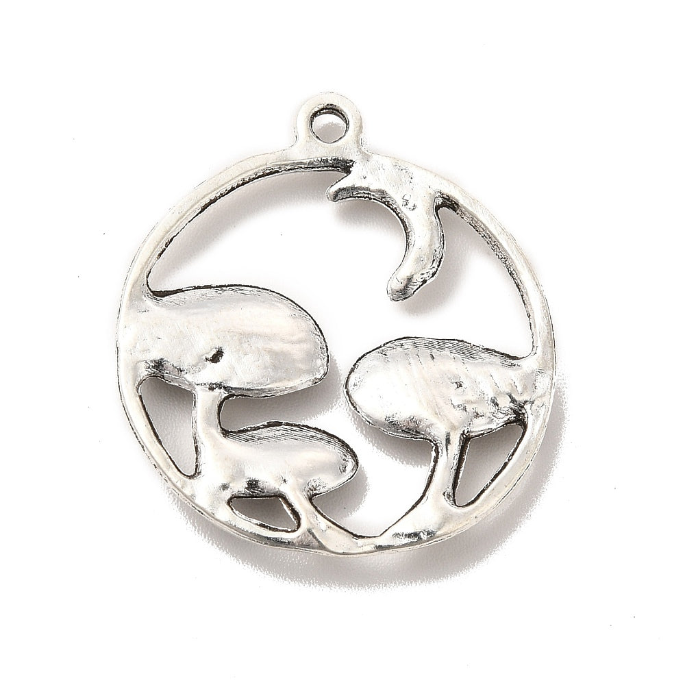 Mushroom and Moon Pendant