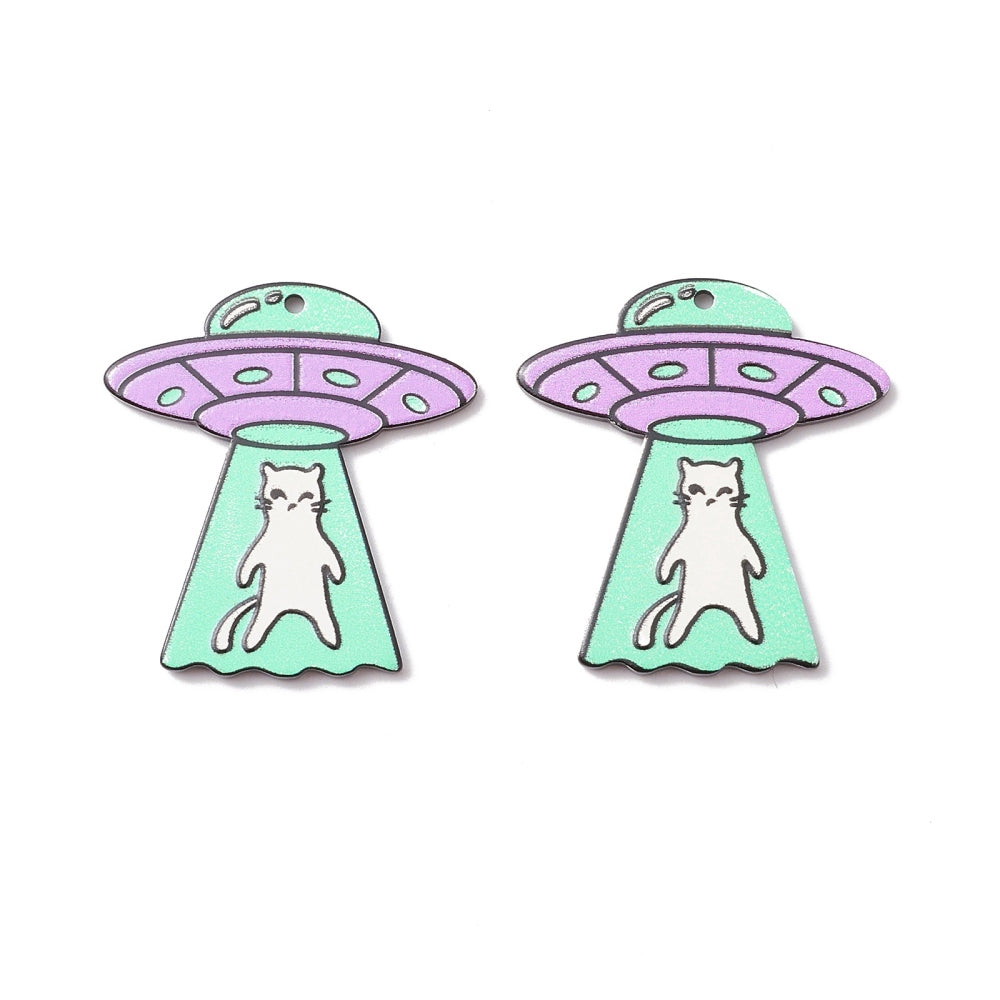 Ufo Cat Acrylic Pendant