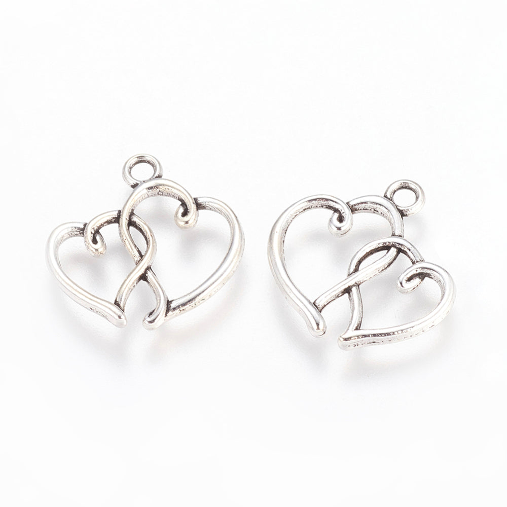Double Heart Charms