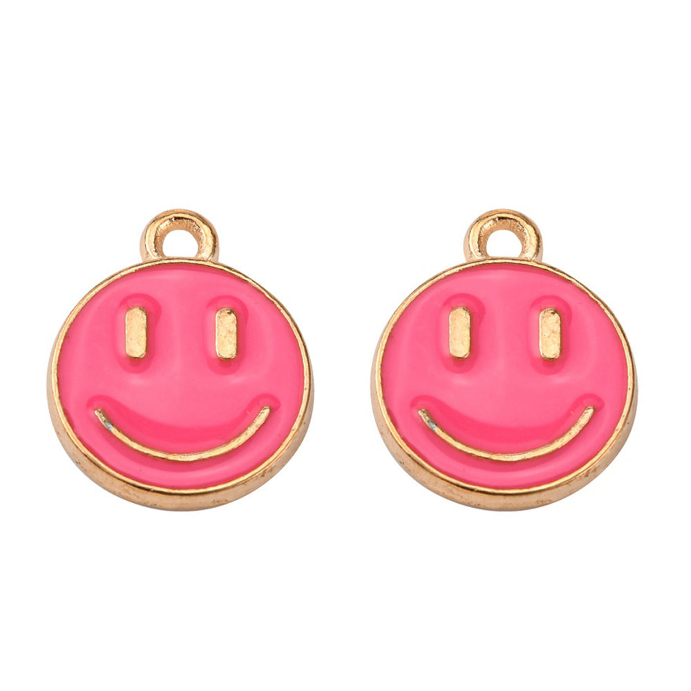 Pink Smiley Face Charm