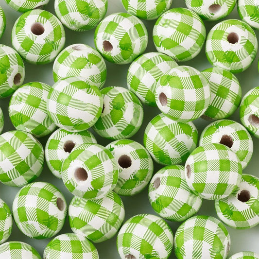 Green Wooden Beads