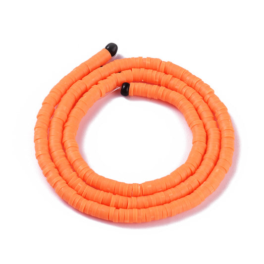 Orange Red Polymer Clay Beads