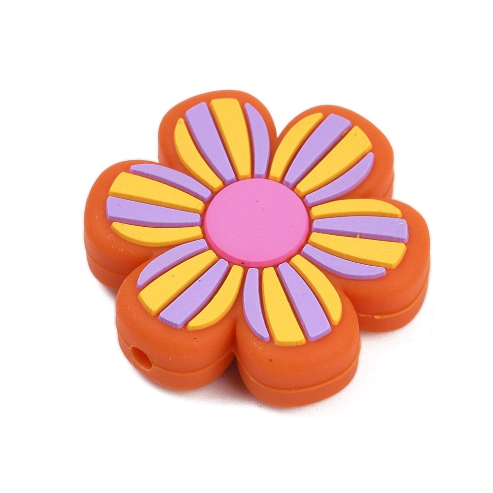 Silicone Flower Bead