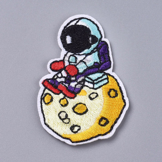 Astronaut Moon Iron On Patch