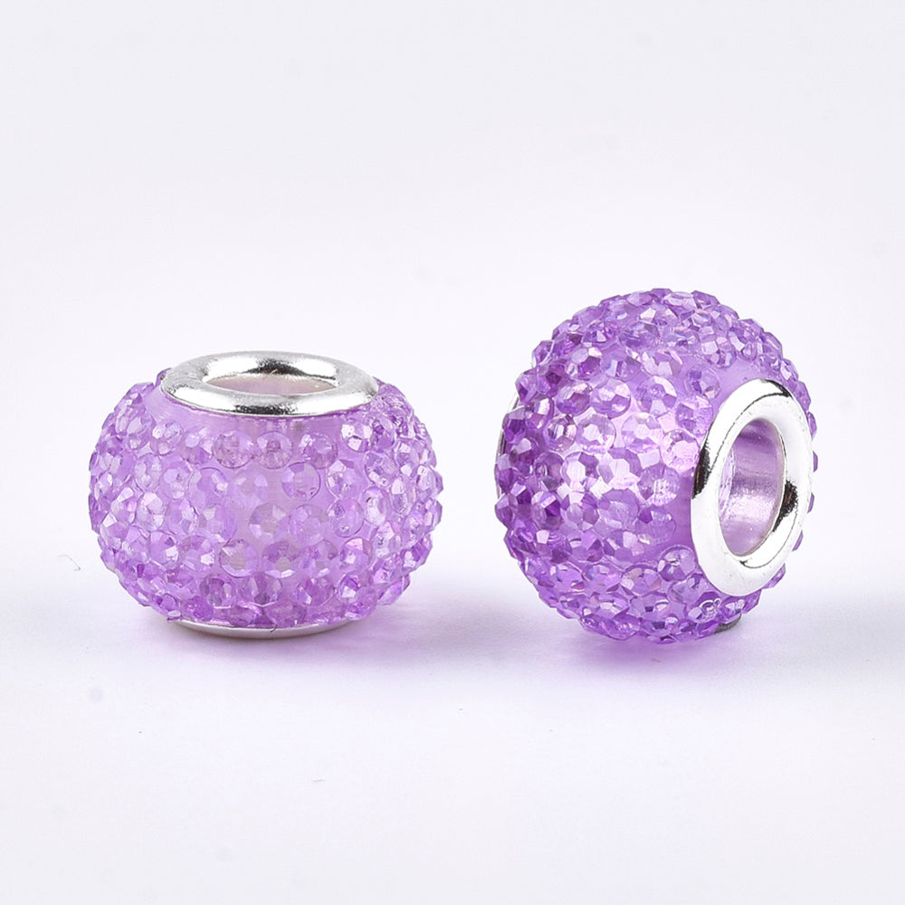 Resin Rhinestone Beads