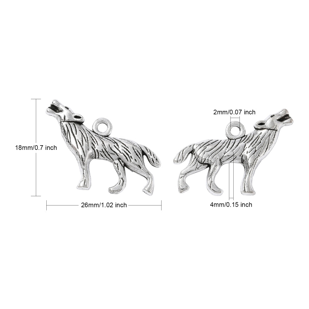 Howling Wolf Charm