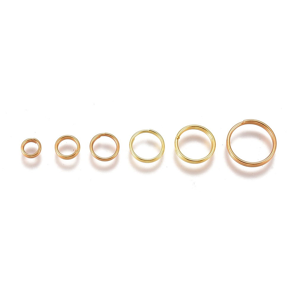 Gold Tone Split Rings