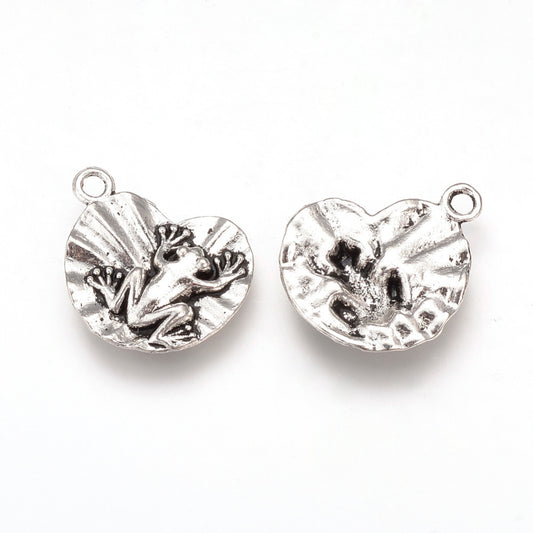 Frog on Lily Charm