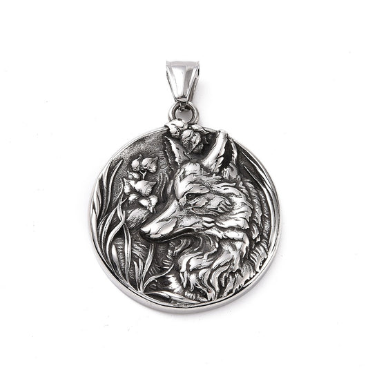 Stainless Steel Wolf Pendant