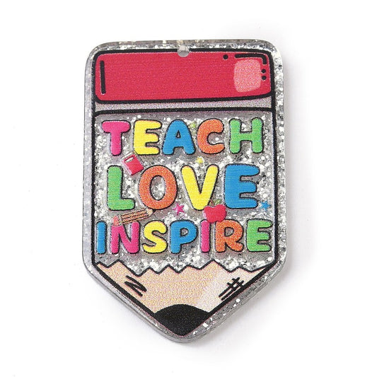 Teacher/Pencil Acrylic Pendant