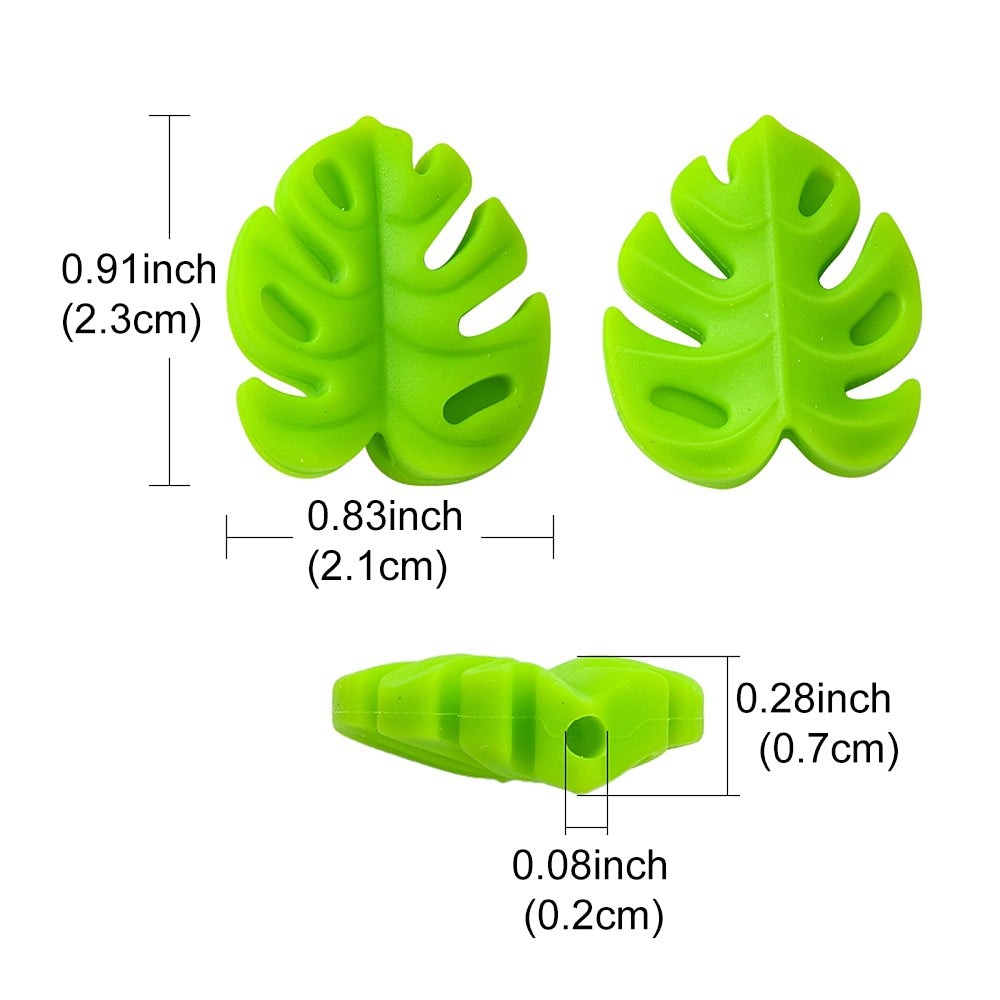 Monstera Leaf Silicone Bead