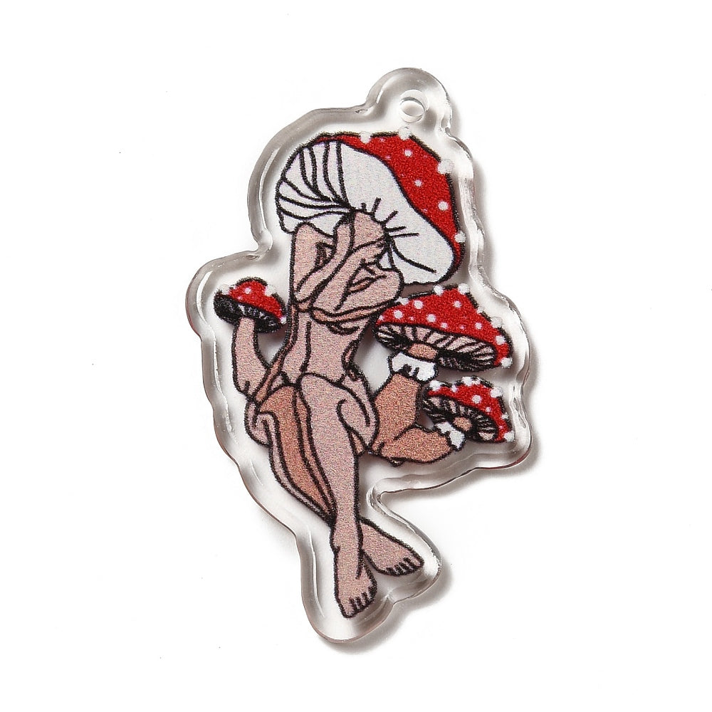 Mushroom Girl Acrylic Pendant