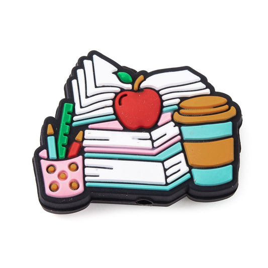 School Books Focal Bead