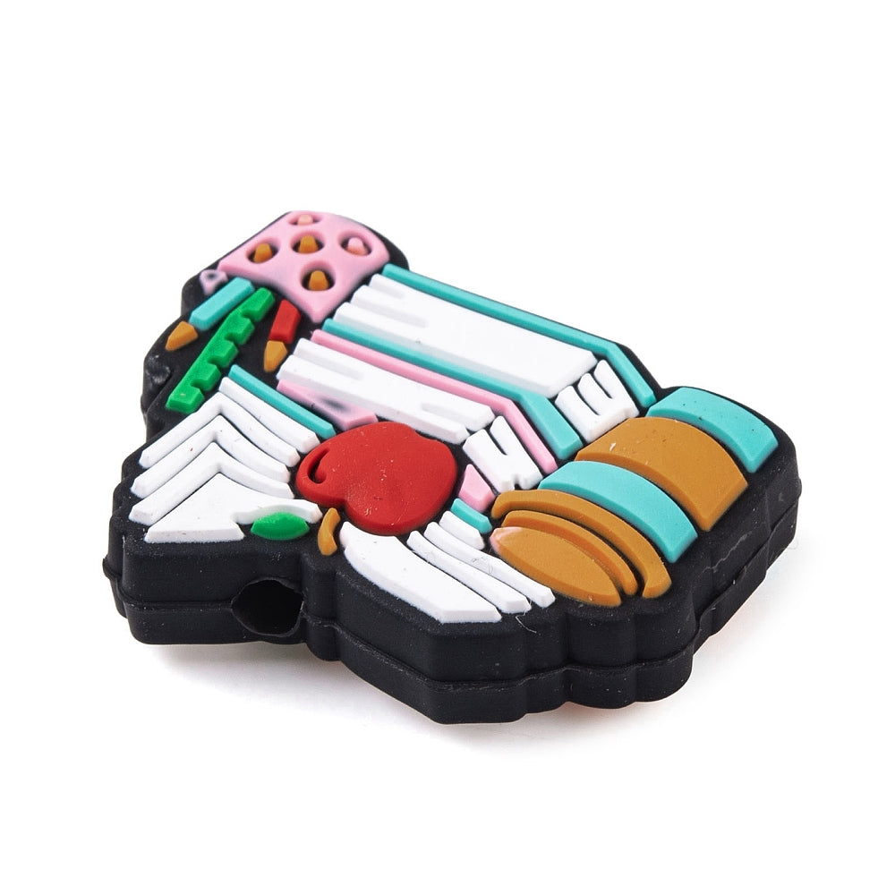 School Books Focal Bead
