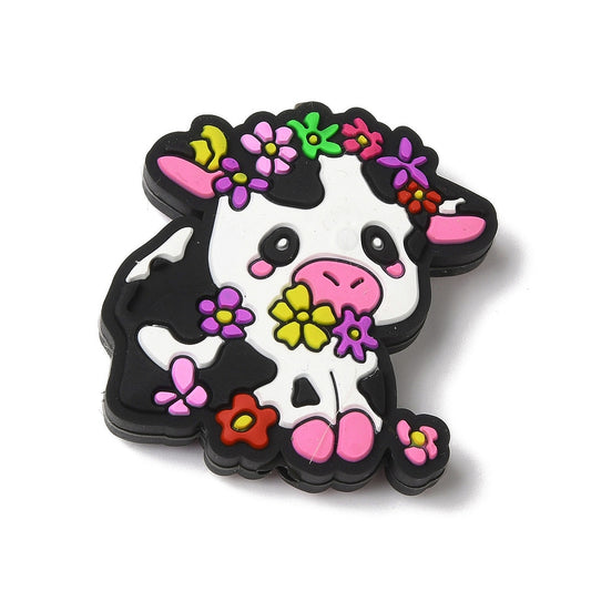 Dairy Cow Silicone Focal Bead