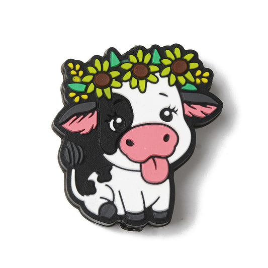 Cow Silicone Focal Bead