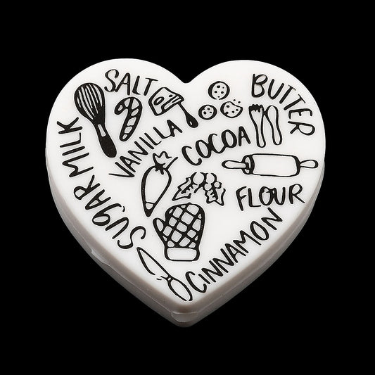 Heart Cooking Silicone Bead