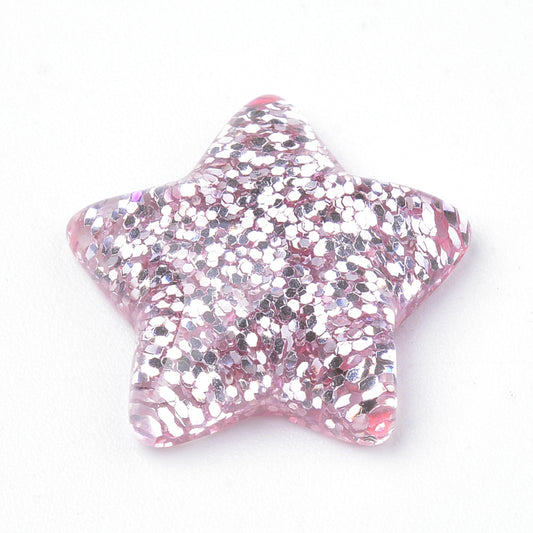 Glitter Star Cabochons