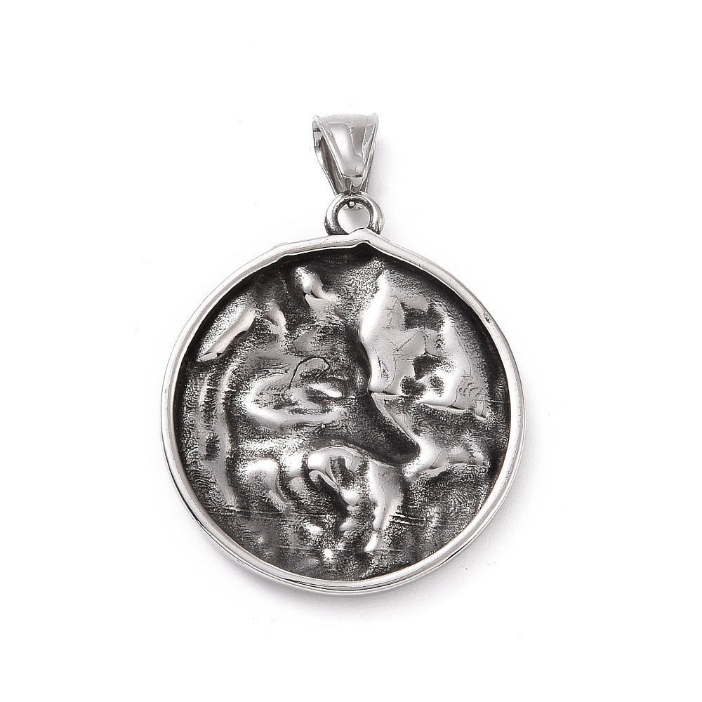 Stainless Steel Wolf Pendant