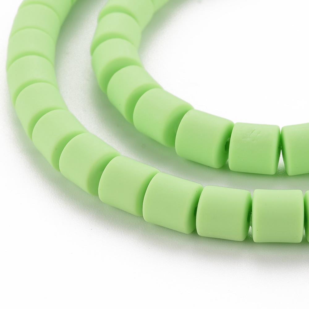Lime Green Polymer Clay Beads