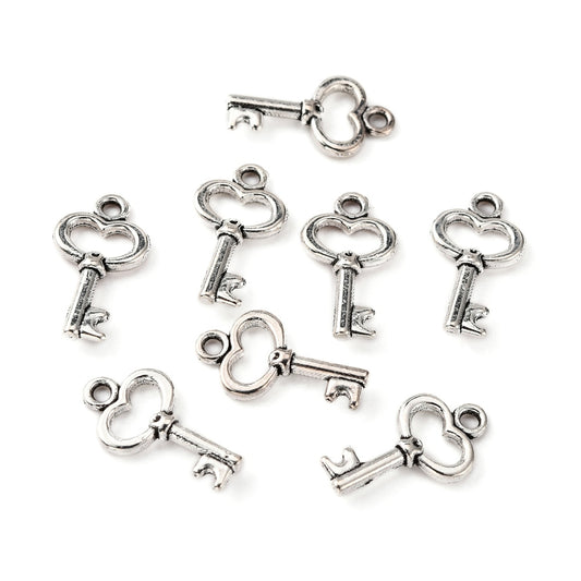 Heart Key Charm