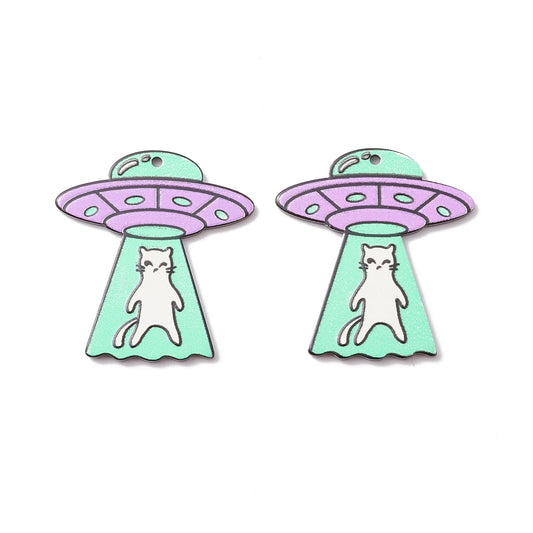 Ufo Cat Acrylic Pendant