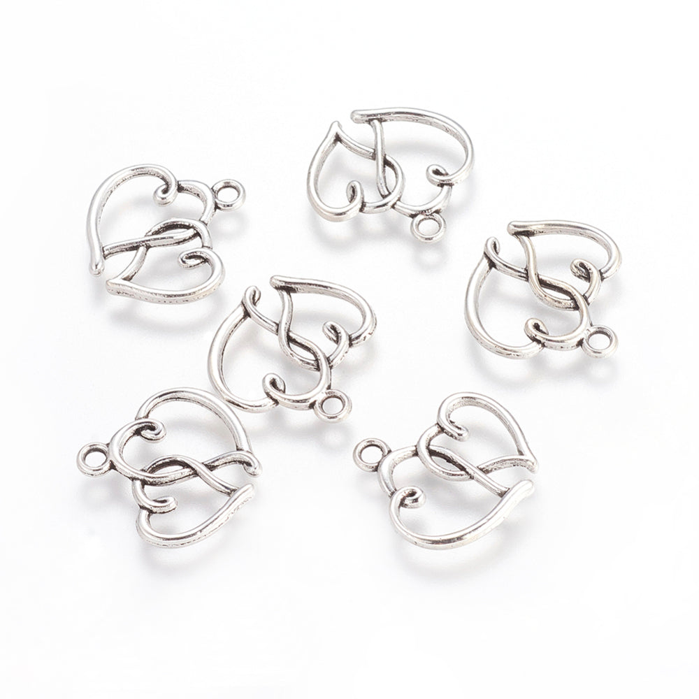 Double Heart Charms