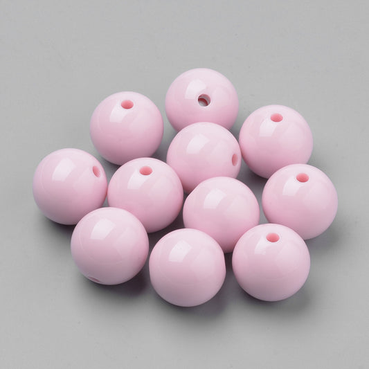 Pink Acrylic Beads