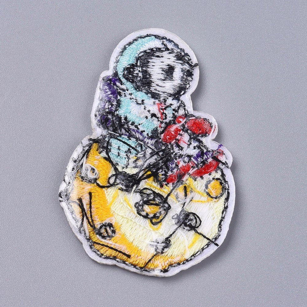 Astronaut Moon Iron On Patch