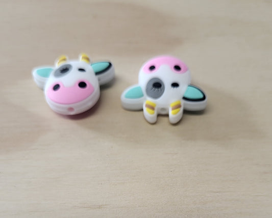 Cow Silicone Beads