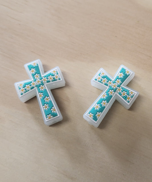 Cross Silicone Bead